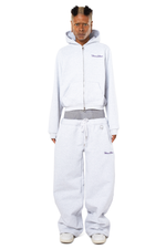 600 GSM CLOUD GREY ZIP-UP HOODIE