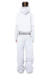 600 GSM CLOUD GREY ZIP-UP HOODIE