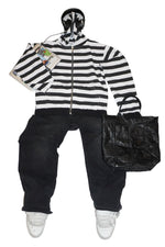 Distressed Stripe Hoodie