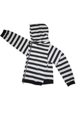 Distressed Stripe Hoodie