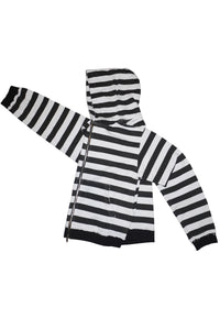 Distressed Stripe Hoodie
